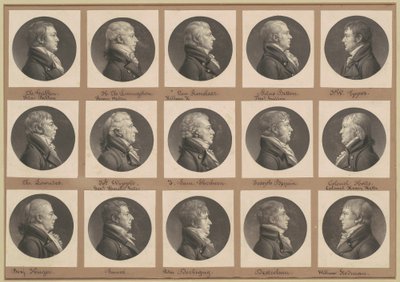 Saint-Mémin Sammlung von Porträts, Gruppe 32 von Charles B. J. Févret de Saint Mémin