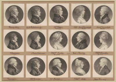 Saint-Mémin Sammlung von Porträts, Gruppe 36 von Charles B. J. Févret de Saint Mémin