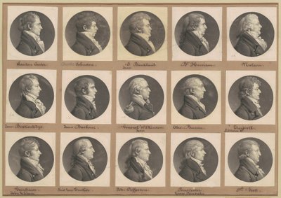 Saint-Mémin Sammlung von Porträts, Gruppe 39 von Charles B. J. Févret de Saint Mémin