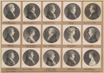 Saint-Mémin Sammlung von Porträts, Gruppe 43 von Charles B. J. Févret de Saint Mémin