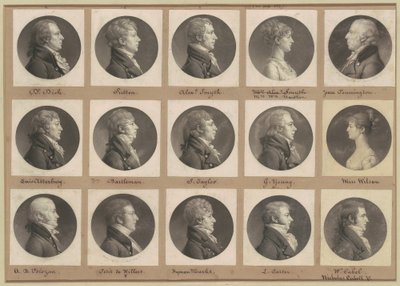 Sammlung von Porträts von Saint-Mémin, Gruppe 49 von Charles B. J. Févret de Saint Mémin