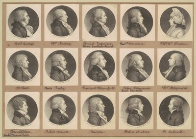 Sammlung von Porträts von Saint-Mémin, Gruppe 8 von Charles B. J. Févret de Saint Mémin