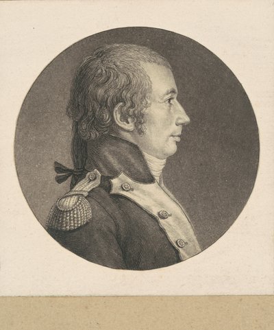 Unbekannter Oberst der französischen Infanterie von Charles B. J. Févret de Saint Mémin