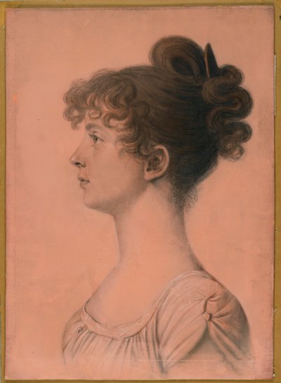 Porträt von Elizabeth Bland Mayo von Powhattan Seat, ca. 1808 von Charles Balthazar Julien Févret de Saint Mémin