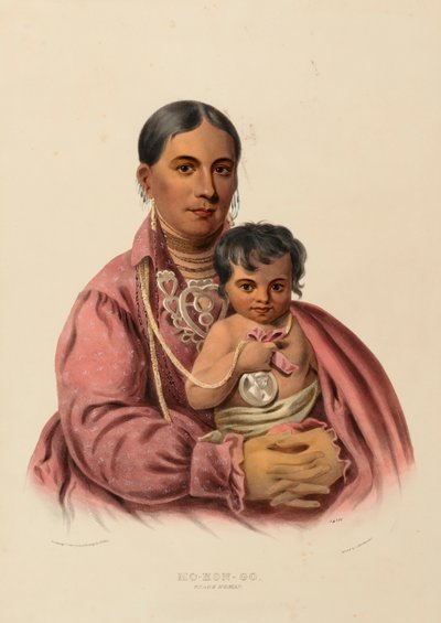 MO-HON-GO. OSAGE-FRAU, aus Geschichte der Indianerstämme Nordamerikas von Charles Bird King