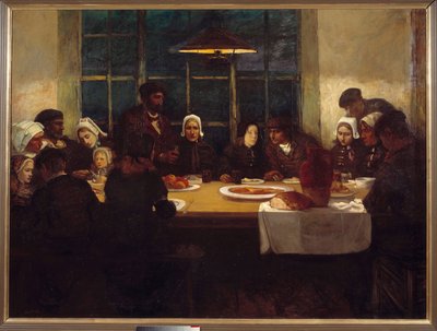 Das Abschiedsmahl im Land des Meeres (zentraler Teil eines Triptychons) von Charles Cottet