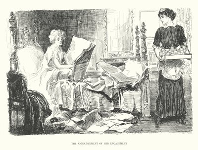 Die Ankündigung ihrer Verlobung von Charles Dana Gibson