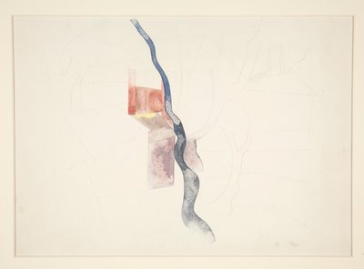 Baumabstraktion (wahrscheinlich Studie für Rote Schornsteine, 1918?) von Charles Demuth