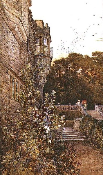 Auf der Terrasse, Haddon Hall von Charles Earle