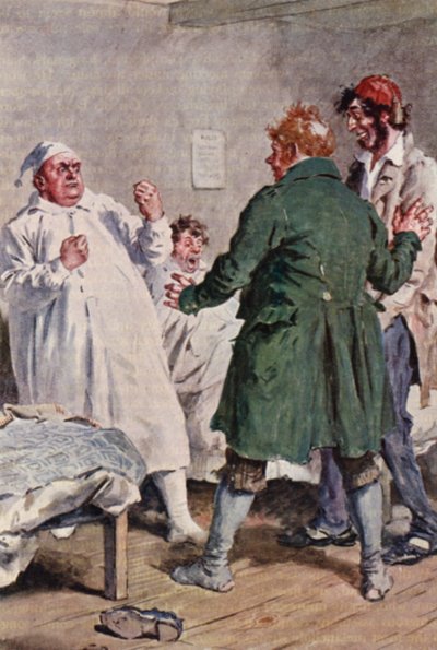 Illustration für Die Pickwickier von Charles Dickens von Charles Edmund (after) Brock