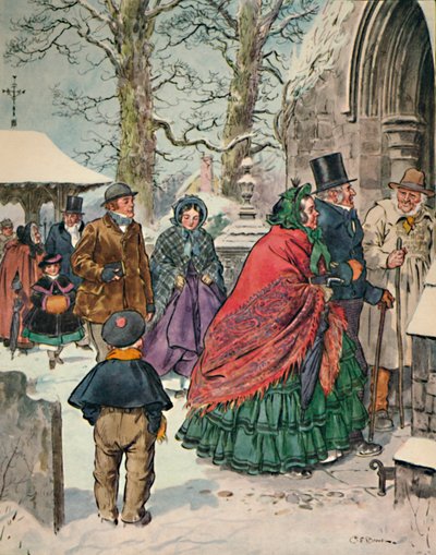 Aus Weihnachten. Alexander Smiths Essays Dreamthorp, 1862, 1923 von Charles Edmund Brock