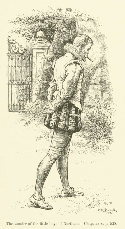 Illustration für Westward Ho! von Charles Kingsley (Gravur) von Charles Edmund Brock