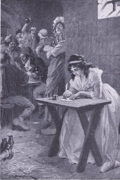 Madame Roland schreibt an ihre Tochter, aus My Magazine, veröffentlicht 1922 von Charles Edmund Brock