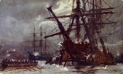 Ausschneiden der Hermione (Vergeltung), 1799 von Charles Edward Dixon
