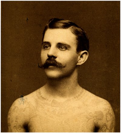 Frank Howard der tätowierte Mann, ca. 1900 von Charles Eisenmann