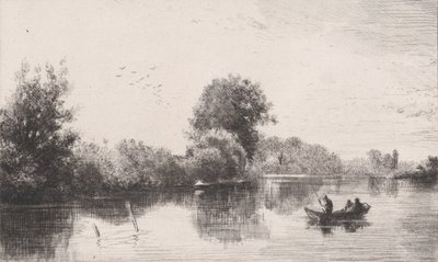 Ufer der Marne, ca. 1862 von Charles Emile Jacque