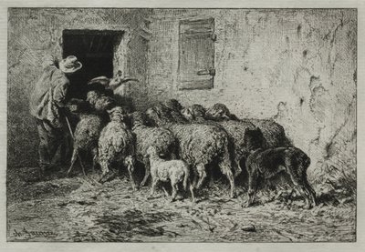 Die Rückkehr, 1864 von Charles Emile Jacque