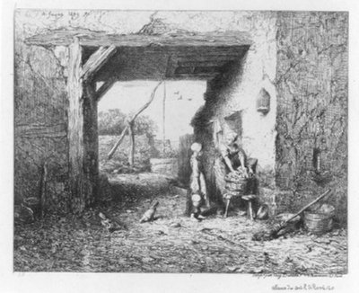 „Waschtag“ von Charles Emile Jacque