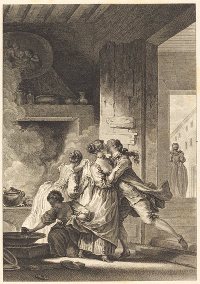Man denkt nie an alles von Charles Emmanuel Patas after Jean Honoré Fragonard