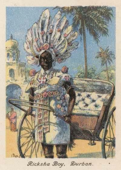 Südafrika: Ricksha-Junge, Durban von Charles Ernest Peers