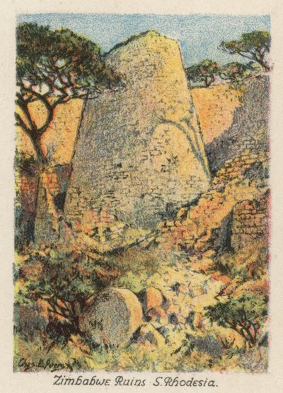 Südafrika: Ruinen von Simbabwe, Südrhodesien von Charles Ernest Peers
