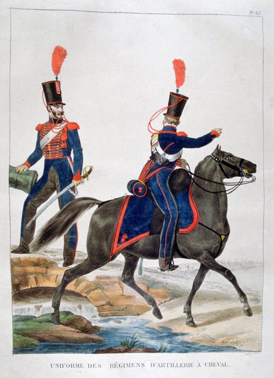 Uniform eines Regiments der Pferdeartillerie, Frankreich, 1823 von Charles Etienne Pierre Motte