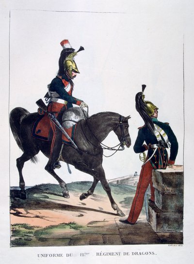 Uniform des 12. Dragonerregiments, Frankreich von Charles Etienne Pierre Motte