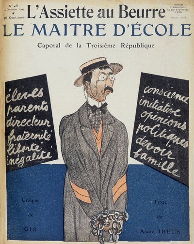 Der Schulmeister, Korporal der Dritten Republik, Illustration von Charles Gir (1883 - 1941) - in „L