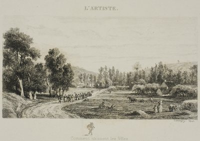 Wie Städte geboren werden (Hochzeit im Dorf) von Charles Francois Daubigny