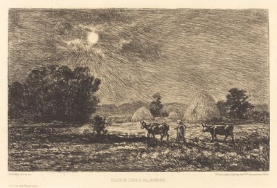 Mondschein in Valmondois von Charles Francois Daubigny