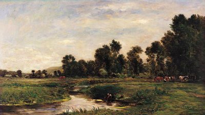 Das Arques-Tal, Seine-Maritime von Charles Francois Daubigny