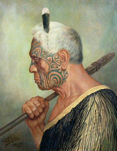 Ein Maori-Krieger von Charles Frederick Goldie