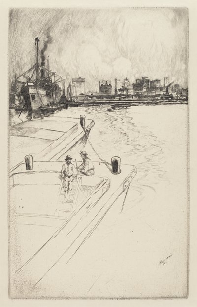 New York vom Hafen aus von Charles Frederick William Mielatz