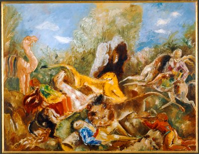 Die Löwenjagd von Charles Georges Dufresne