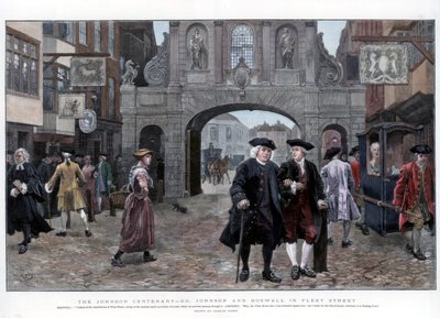 Dr. Johnson und Boswell in der Fleet Street, 1884 von Charles Green