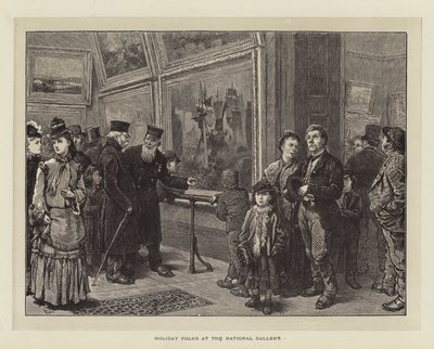 Urlaubsleute in der National Gallery von Charles Green