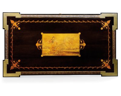 Napoleon III Tisch, entworfen von Jean Brandely, Marketerie von E. Varlot, Paris, ca. 1850-75 von Charles Guillaume Diehl