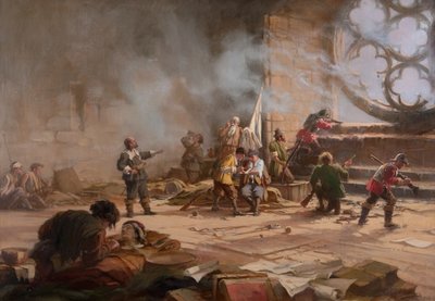 Die Belagerung von Dundee, September 1651 von Charles Gustav Louis Phillips
