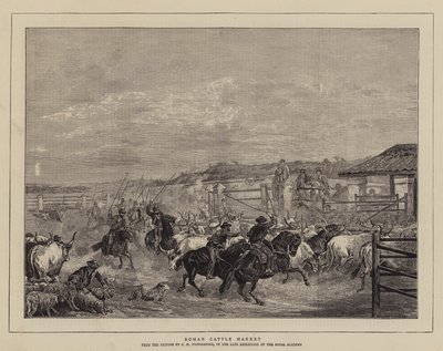 Römischer Viehmarkt von Charles H. Poingdestre