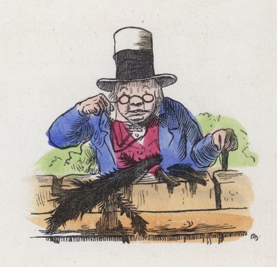 Überreste von zwei Elstern auf einem Gartenzaun von Charles Henry (after) Bennett