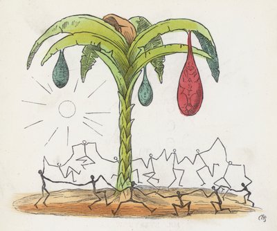 Strichmännchen tanzen um einen Baum von Charles Henry (after) Bennett