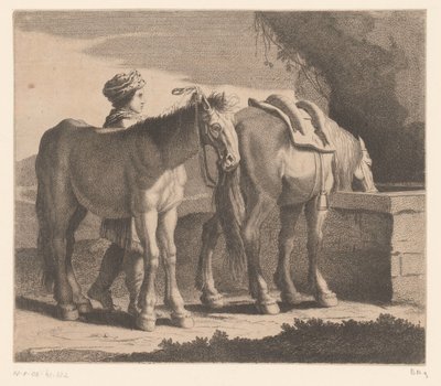 Trinkende Pferde von Charles II Errard (attributed to)