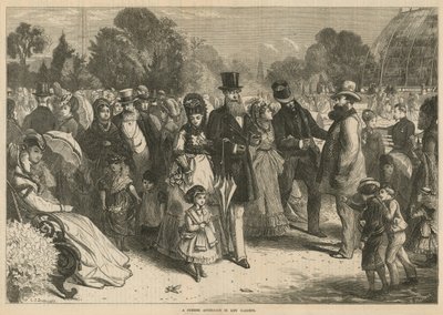 Ein Sommernachmittag in den Kew Gardens, London (Stich) von Charles J. Staniland