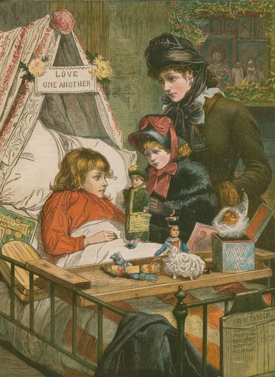 Weihnachten kommt nur einmal im Jahr: Eine Szene im Evelina Hospital von Charles J. Staniland