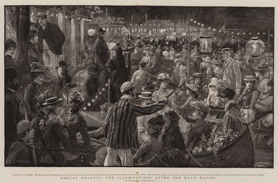 Henley Regatta, die Beleuchtung nach dem Tagesrennen von Charles J. Staniland
