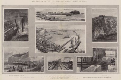 Der Fortschritt der neuen Admiralty Harbour Works in Dover von Charles John de Lacy