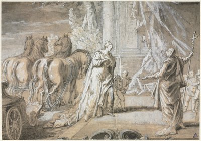 Madame de Maintenon kehrt zur katholischen Kirche zurück von Charles Joseph Dominique Eisen