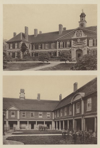 Morden College, Blackheath, Kent, Eingang und Teil des Hofes von Charles Latham