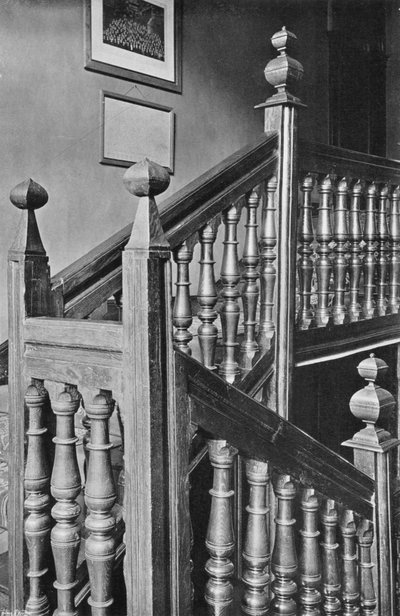 Eichenholztreppe in Goldsborough Hall, Yorks von Charles Latham