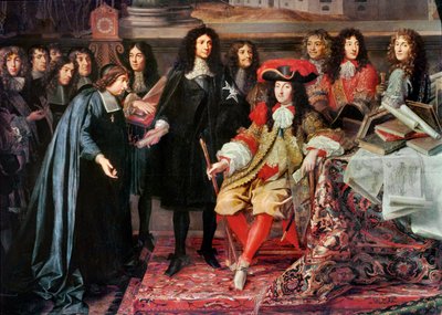 Ludwig XIV. gründet die Akademie der Wissenschaften von Charles Le Brun